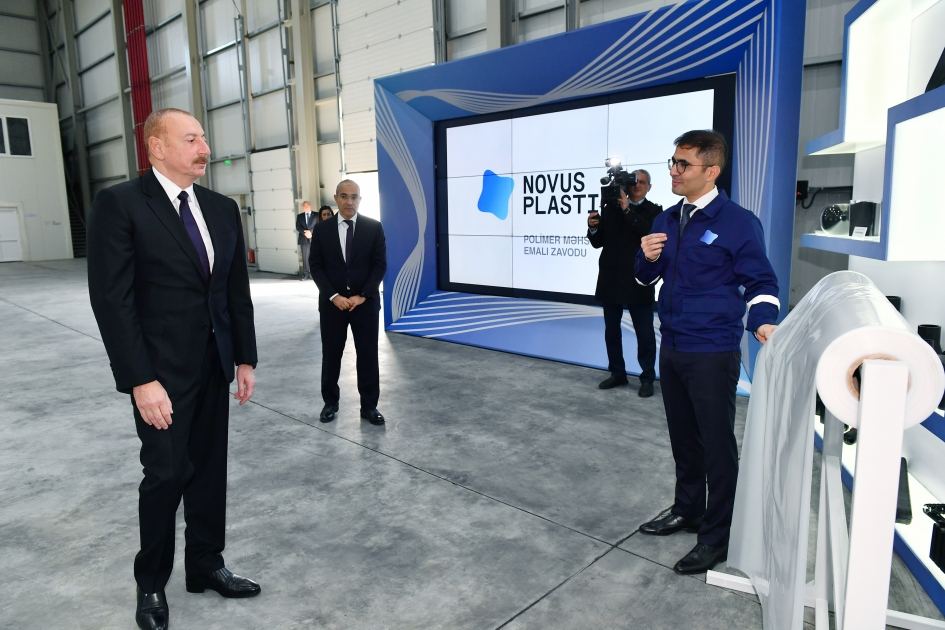 President Ilham Aliyev attends opening and groundbreaking ceremonies of new enterprises in Sumgayit Chemical Industrial Park (PHOTO/VIDEO)