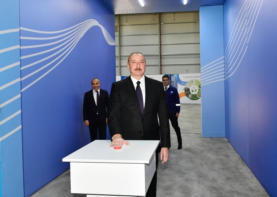 President Ilham Aliyev attends opening and groundbreaking ceremonies of new enterprises in Sumgayit Chemical Industrial Park (PHOTO/VIDEO)