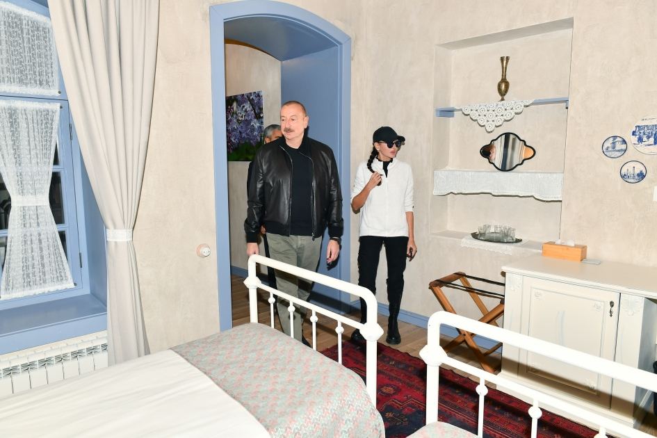 President Ilham Aliyev, First Lady Mehriban Aliyeva attend opening of Yasaman Hotel in Shusha (PHOTO)