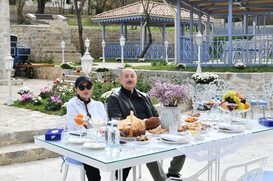 President Ilham Aliyev, First Lady Mehriban Aliyeva attend opening of Yasaman Hotel in Shusha (PHOTO)