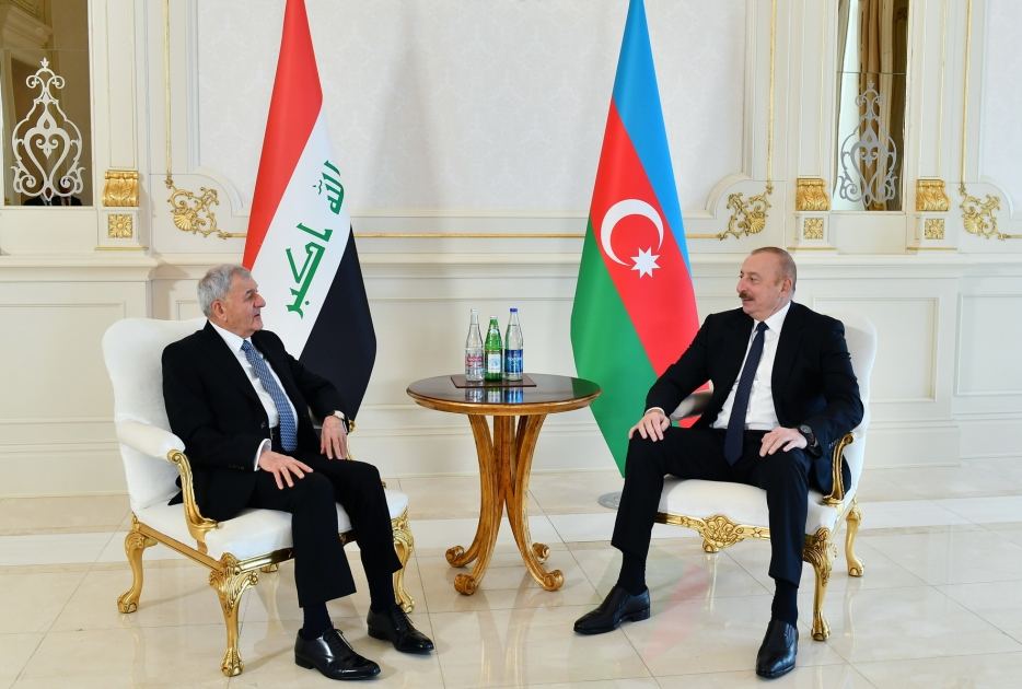 President Ilham Aliyev, President of Iraq hold one-on-one meeting (PHOTO/VIDEO)