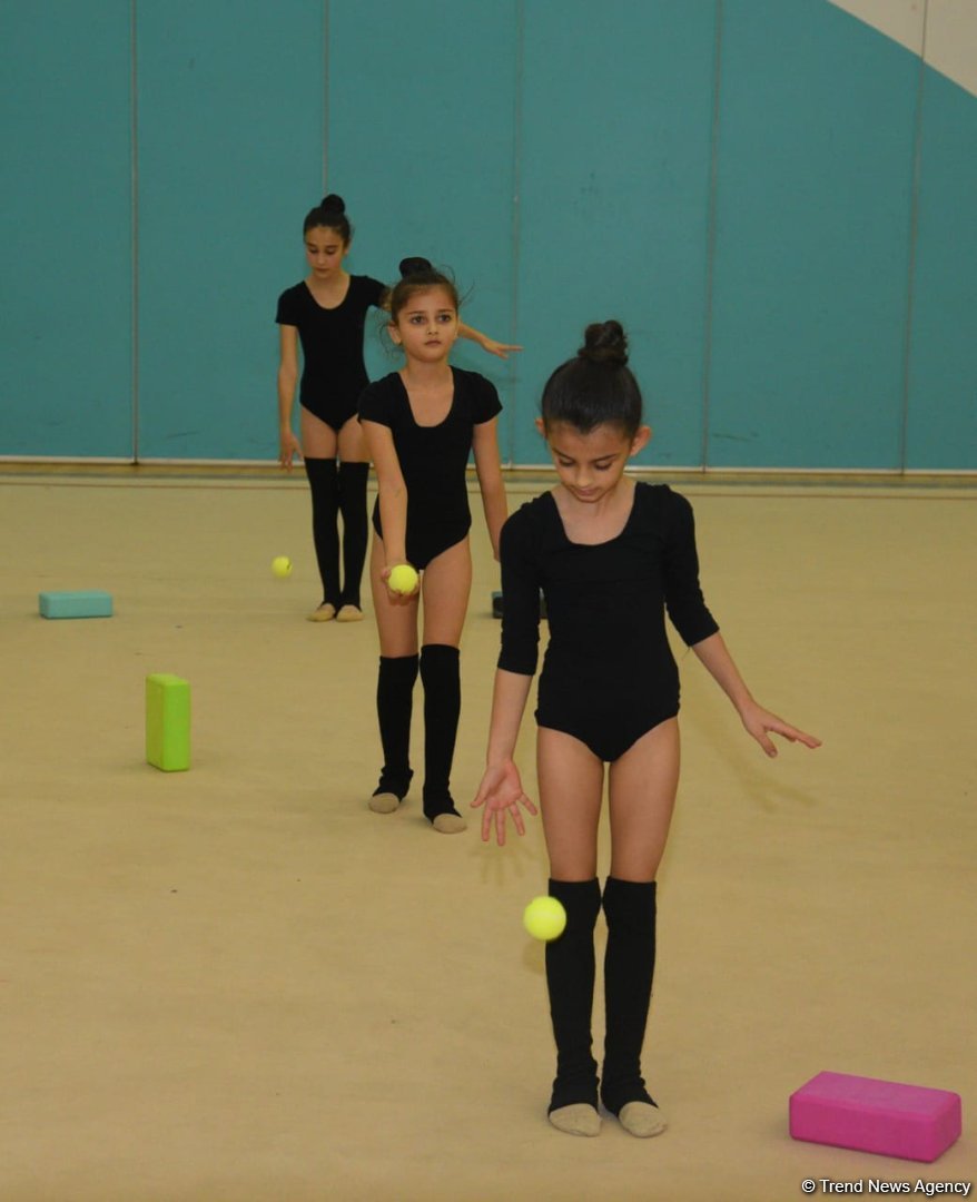 Young gymnasts from Azerbaijan's Kurdamir, Shirvan training in Baku (PHOTO)