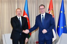 President Ilham Aliyev, President Aleksandar Vučić hold meeting (PHOTO)