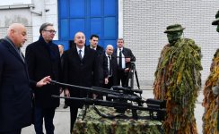 President Ilham Aliyev, President Aleksandar Vučić view military equipment and facilities (PHOTO)