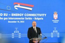 President Ilham Aliyev attends inauguration ceremony of Serbia-Bulgaria gas interconnector (PHOTO/VIDEO)