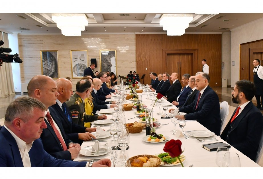 President Ilham Aliyev, President Aleksandar Vučić hold meeting (PHOTO)