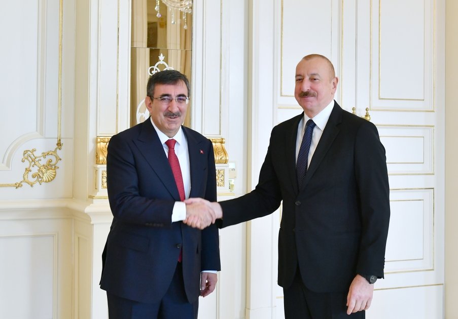 President Ilham Aliyev receives Türkiye's VP (PHOTO)