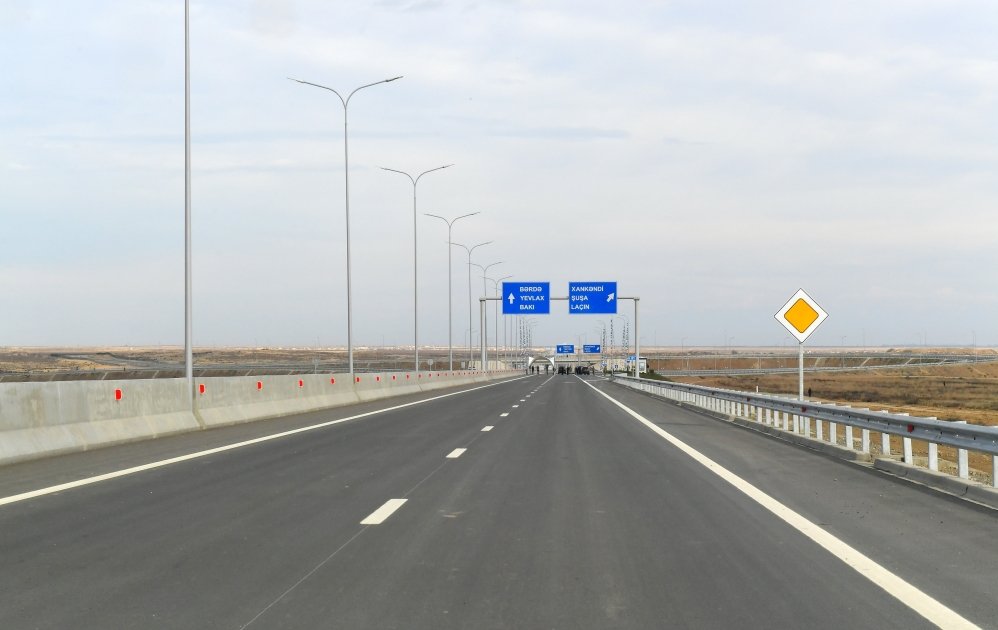 President Ilham Aliyev attends opening of Barda-Aghdam highway (PHOTO/VIDEO)