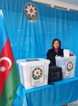 Azerbaijani Chairperson of State Committee for Family, Women and Children Affairs votes in presidential election (PHOTO)