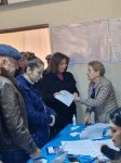 Azerbaijani Chairperson of State Committee for Family, Women and Children Affairs votes in presidential election (PHOTO)