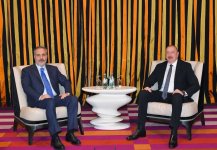 President of Azerbaijan Ilham Aliyev meets with Foreign Minister of Türkiye in Munich (PHOTO/VIDEO)