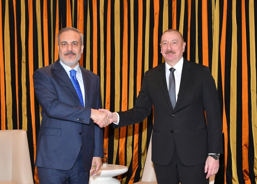 President of Azerbaijan Ilham Aliyev meets with Foreign Minister of Türkiye in Munich (PHOTO/VIDEO)