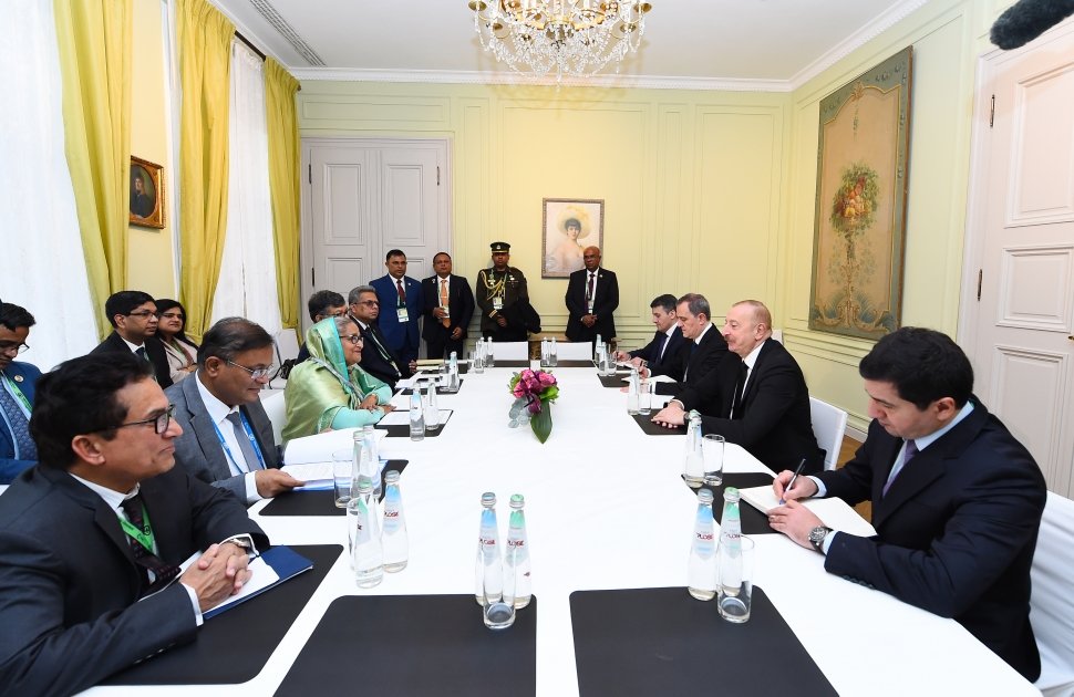 President Ilham Aliyev met with Prime Minister of Bangladesh in Munich (PHOTO/VIDEO)