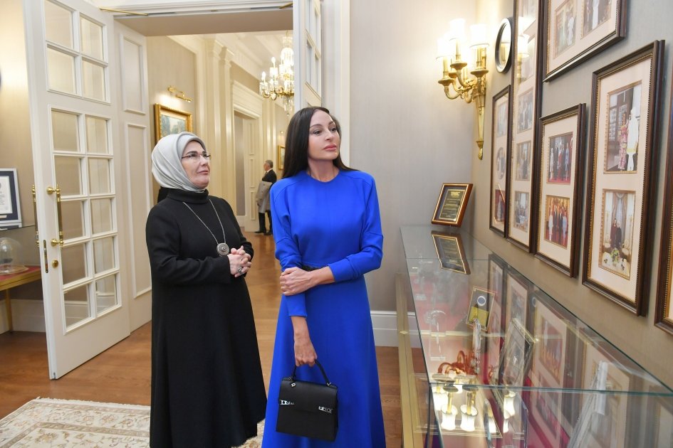 First Lady Mehriban Aliyeva and First Lady Emine Erdogan hold meeting in Ankara (PHOTO)