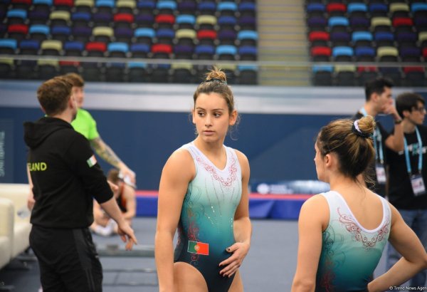 National Gymnastics Arena hosts podium workouts for World Cup trampoline and tumbling competitors (PHOTO)
