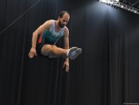 National Gymnastics Arena hosts podium workouts for World Cup trampoline and tumbling competitors (PHOTO)