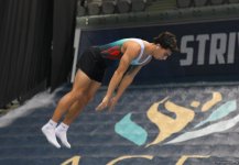 National Gymnastics Arena hosts podium workouts for World Cup trampoline and tumbling competitors (PHOTO)