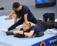 National Gymnastics Arena hosts podium workouts for World Cup trampoline and tumbling competitors (PHOTO)