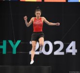 National Gymnastics Arena hosts podium workouts for World Cup trampoline and tumbling competitors (PHOTO)