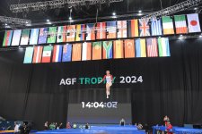 National Gymnastics Arena hosts podium workouts for World Cup trampoline and tumbling competitors (PHOTO)
