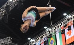 National Gymnastics Arena hosts podium workouts for World Cup trampoline and tumbling competitors (PHOTO)