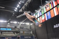 National Gymnastics Arena hosts podium workouts for World Cup trampoline and tumbling competitors (PHOTO)