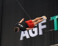 National Gymnastics Arena hosts podium workouts for World Cup trampoline and tumbling competitors (PHOTO)
