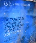 National Gymnastics Arena hosts podium workouts for World Cup trampoline and tumbling competitors (PHOTO)