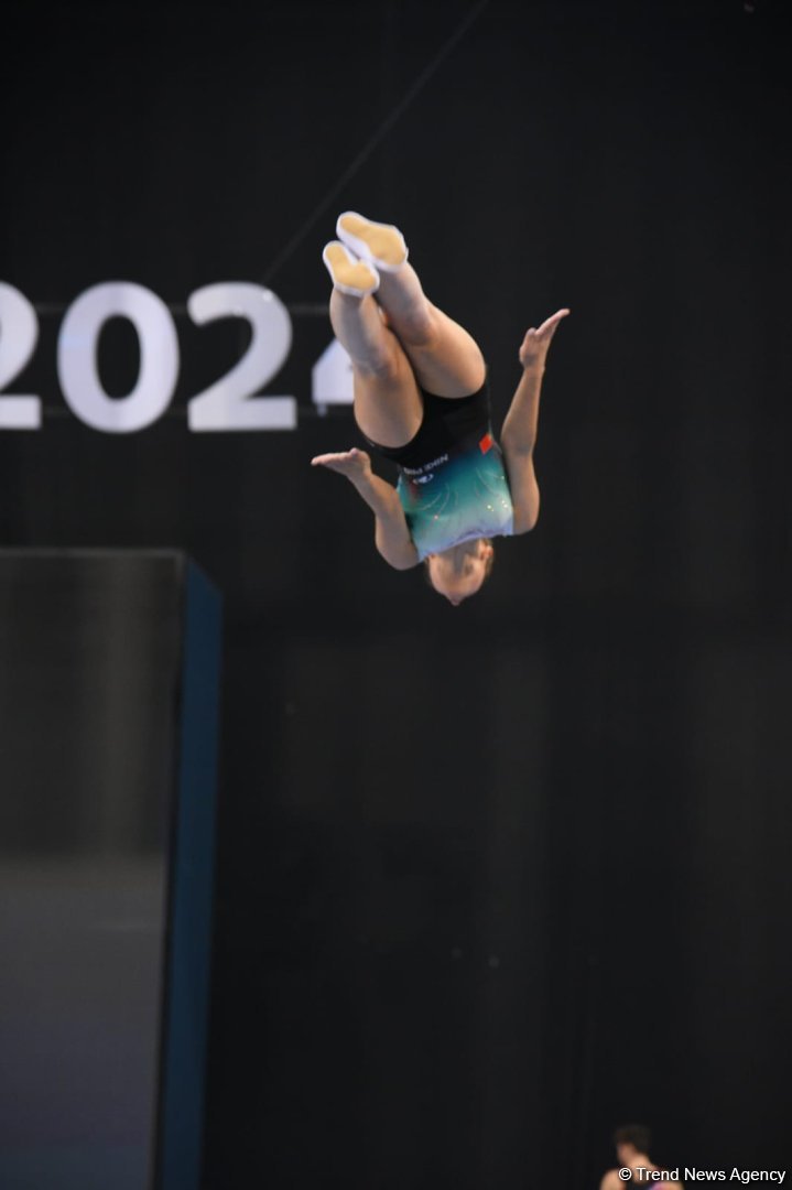 National Gymnastics Arena hosts podium workouts for World Cup trampoline and tumbling competitors (PHOTO)