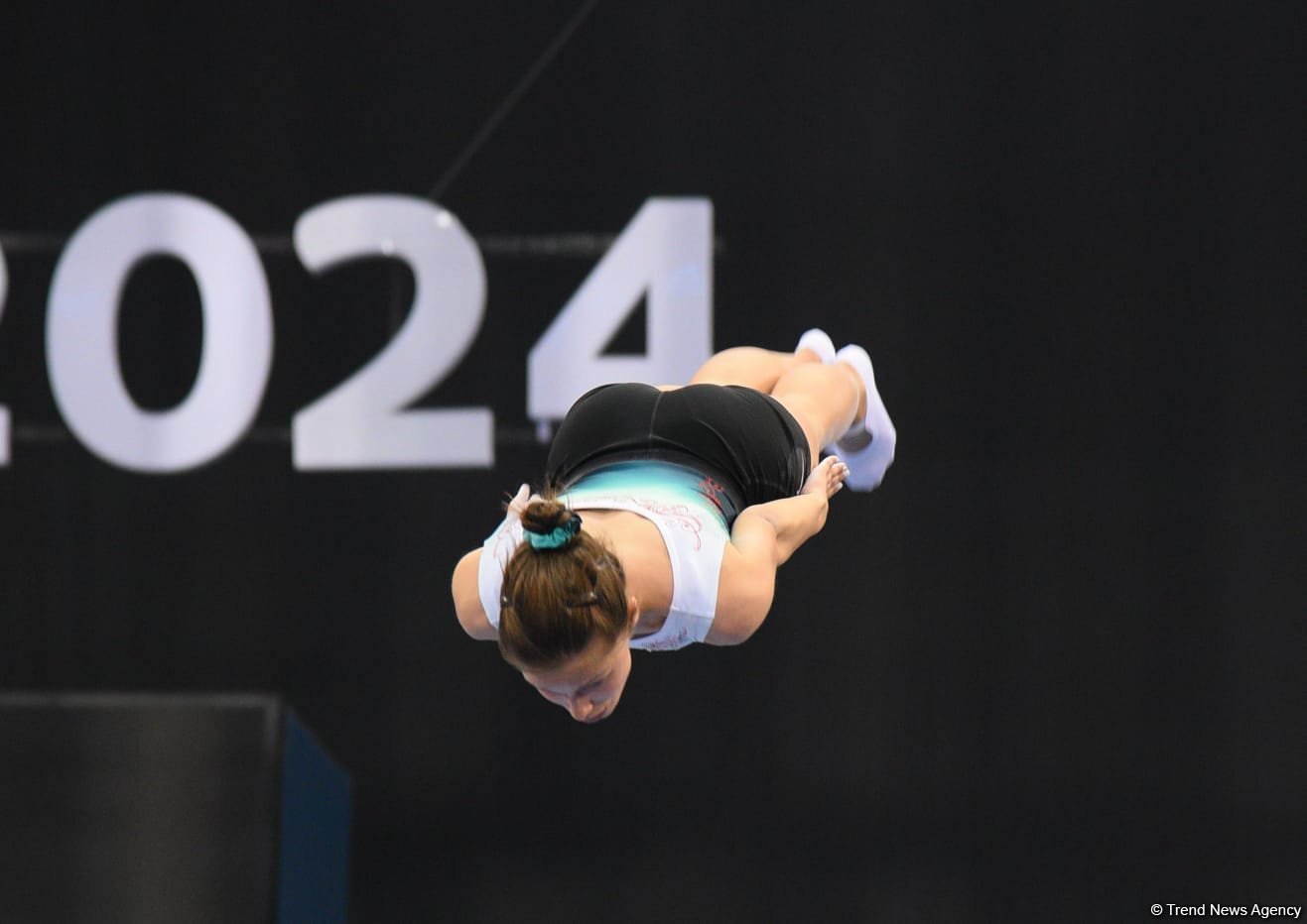 National Gymnastics Arena hosts podium workouts for World Cup trampoline and tumbling competitors (PHOTO)