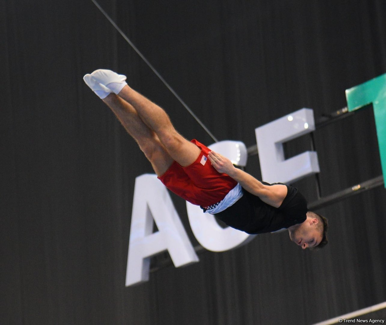 National Gymnastics Arena hosts podium workouts for World Cup trampoline and tumbling competitors (PHOTO)