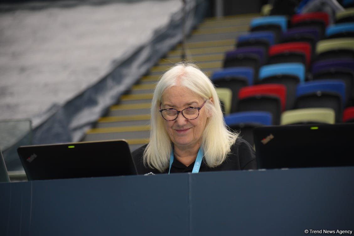 National Gymnastics Arena hosts podium workouts for World Cup trampoline and tumbling competitors (PHOTO)