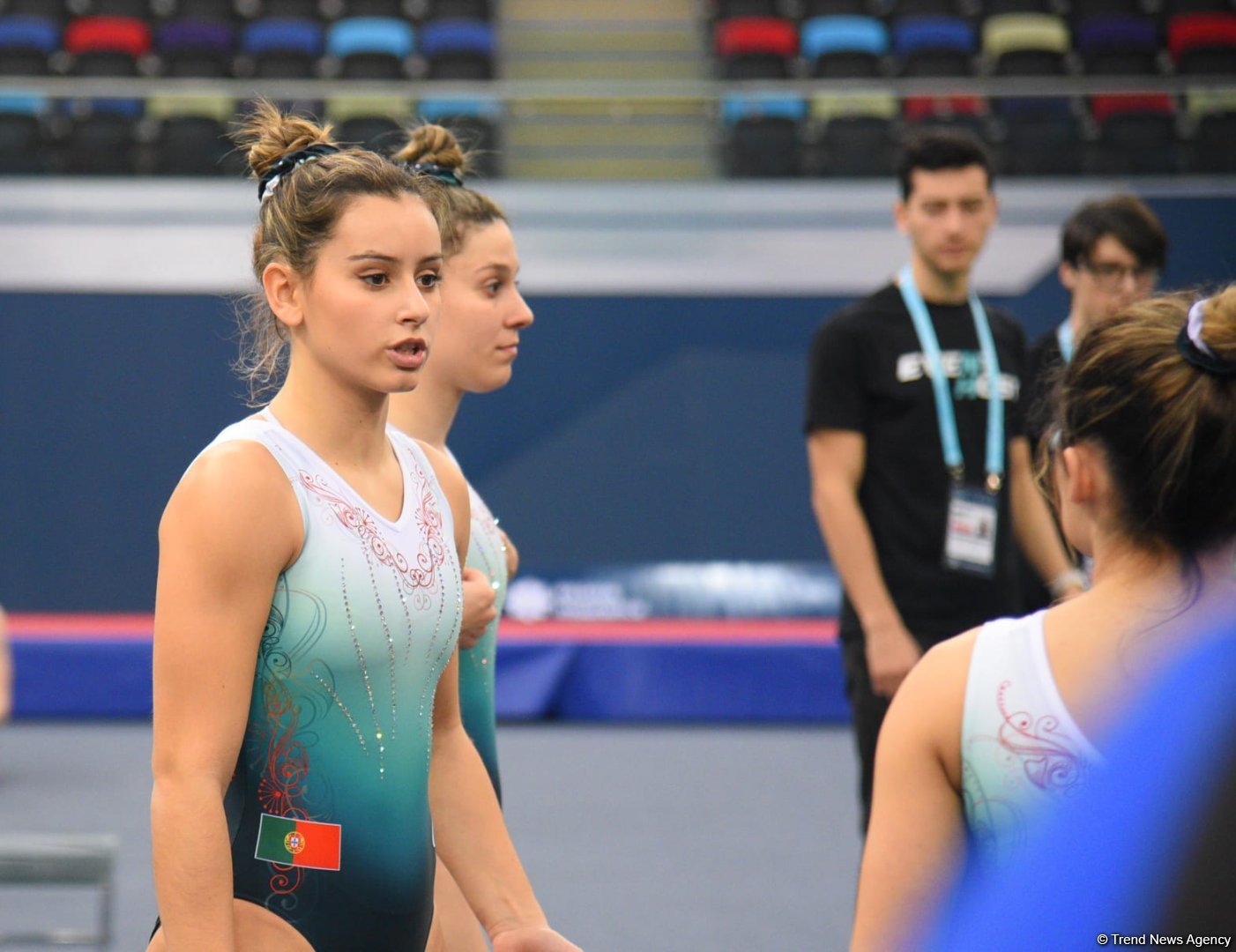 National Gymnastics Arena hosts podium workouts for World Cup trampoline and tumbling competitors (PHOTO)