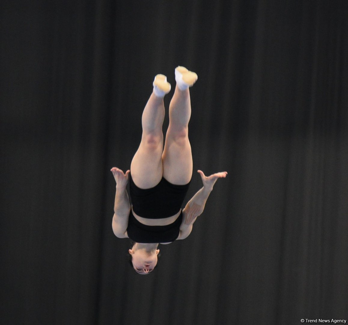 National Gymnastics Arena hosts podium workouts for World Cup trampoline and tumbling competitors (PHOTO)