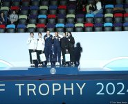 World Cup in Baku: winners of synchronized trampoline program receive awards (PHOTO)