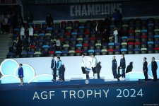 World Cup in Baku: winners of synchronized trampoline program receive awards (PHOTO)