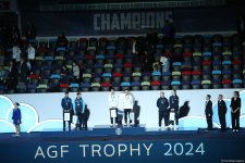 World Cup in Baku: winners of synchronized trampoline program receive awards (PHOTO)