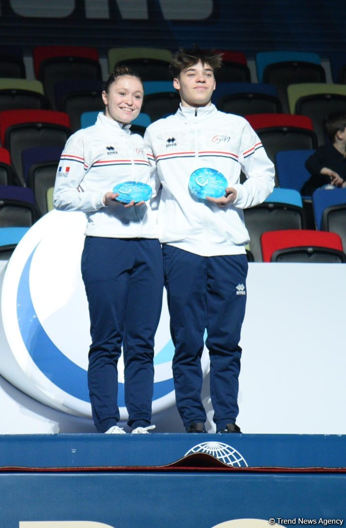 World Cup in Baku: winners of tumbling program receive awards (PHOTO)