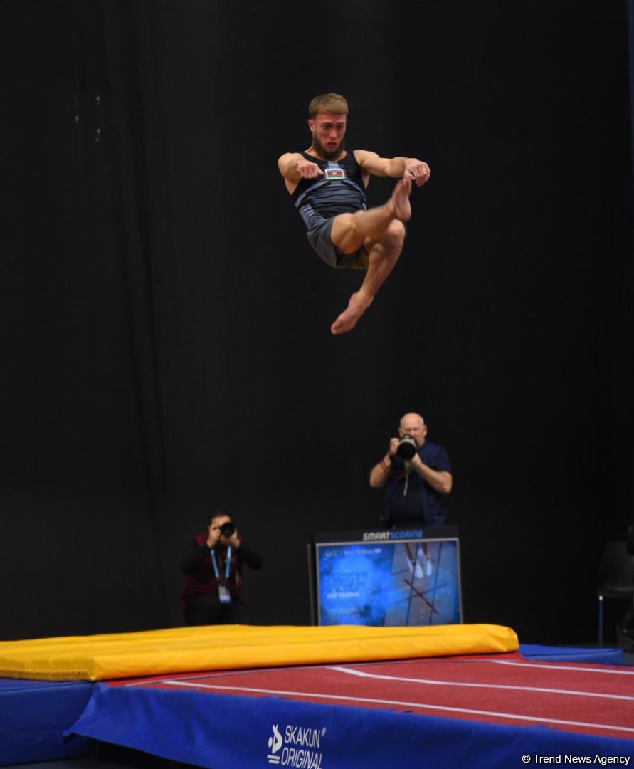 Azerbaijani gymnasts win gold and silver medals in men's tumbling at World Cup (PHOTO/VIDEO)