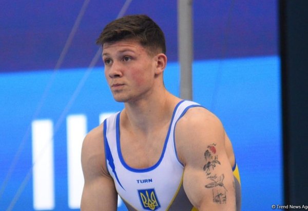 Ukrainian gymnast wins gold in parallel bars exercise at Baku-hosted World Cup