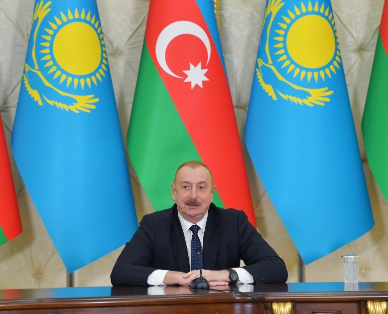 President Ilham Aliyev, President Kassym-Jomart Tokayev make press statements (PHOTO/VIDEO)