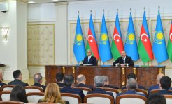 President Ilham Aliyev, President Kassym-Jomart Tokayev make press statements (PHOTO/VIDEO)