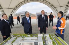 President Ilham Aliyev, President Kassym-Jomart Tokayev view project of Central District Hospital to be built in Fuzuli (PHOTO/VIDEO)