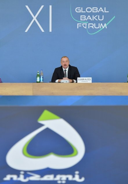 President Ilham Aliyev attends XI Global Baku Forum (PHOTO/VIDEO)