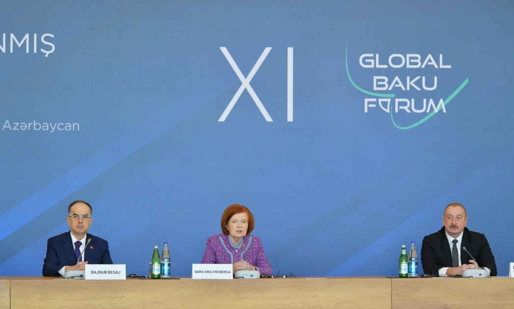 President Ilham Aliyev attends XI Global Baku Forum (PHOTO/VIDEO)