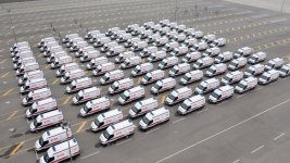 President Ilham Aliyev views newly acquired modern ambulances (VIDEO/PHOTO)