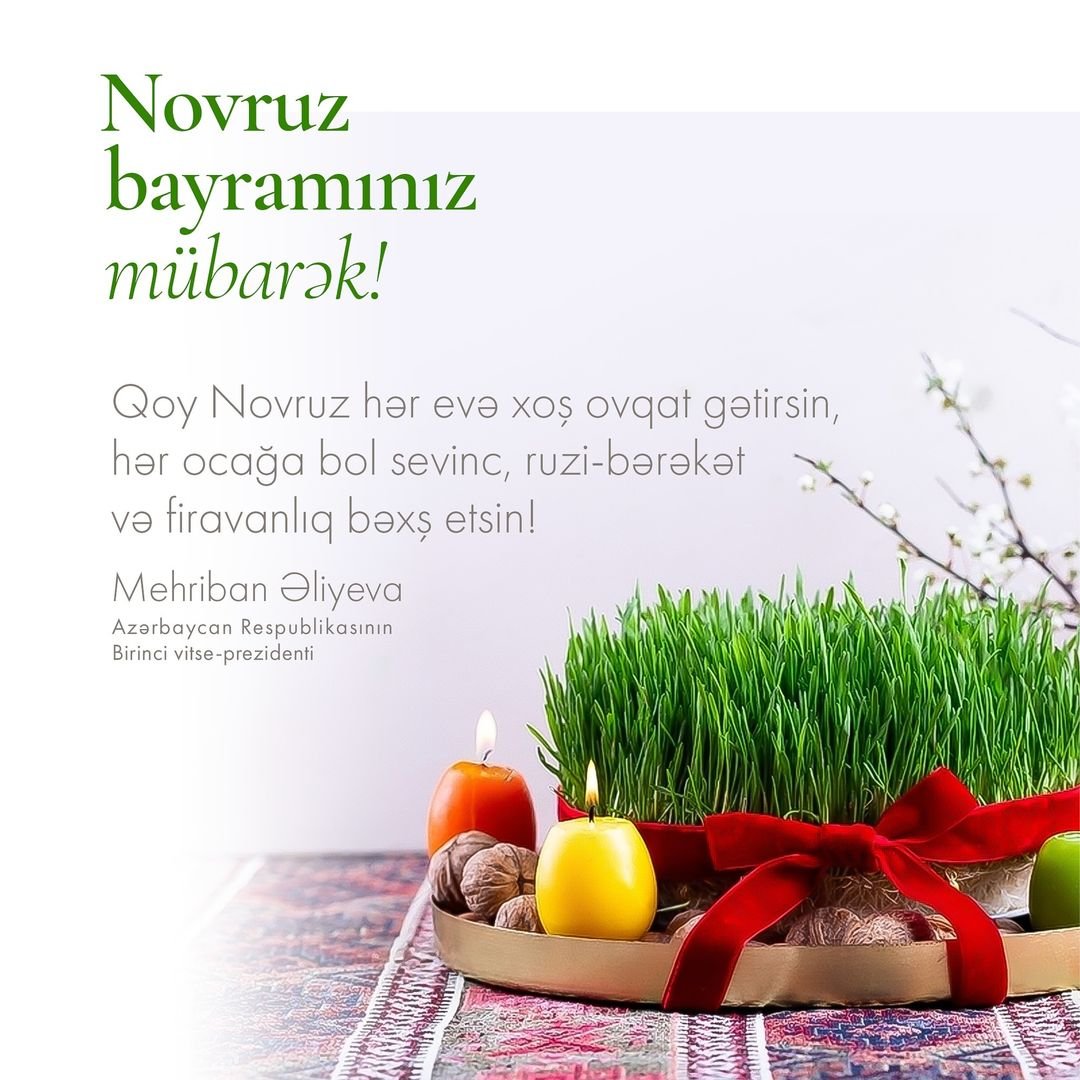 First Vice-President of Azerbaijan Mehriban Aliyeva makes post on Novruz holiday (PHOTO)