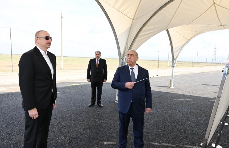 President Ilham Aliyev attends inauguration of highway in Hajigabul district (VIDEO/PHOTO)