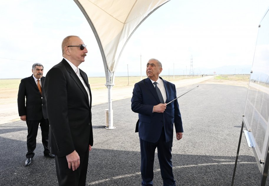 President Ilham Aliyev attends inauguration of highway in Hajigabul district (VIDEO/PHOTO)