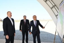 President Ilham Aliyev lays foundation stone for Shirvan irrigation canal in Hajigabul district (PHOTO/VIDEO)